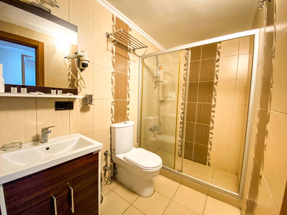 Deluxe Room | Bathroom | Shower, free toiletries, hair dryer, slippers