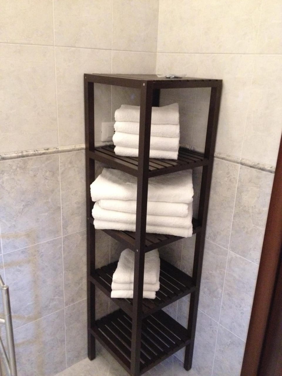 Shower, free toiletries, hair dryer, bathrobes