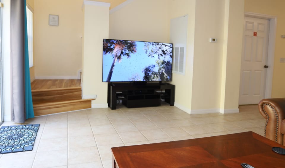New, 65 inch TV with cable, and internet.