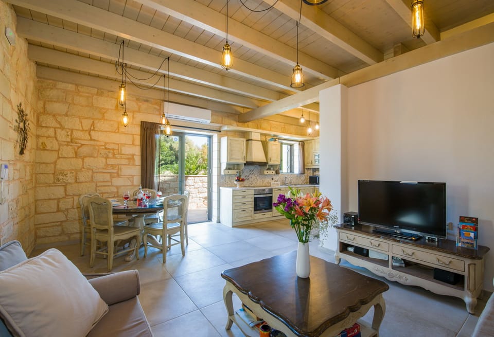 Villa, 3 Bedrooms, Hill View, Private eco Pool | Living area | 32-inch flat-screen TV with satellite channels, TV, DVD player