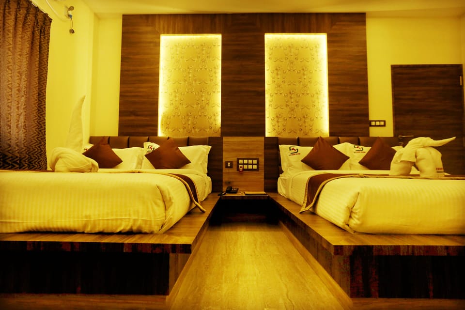 Family Studio, 2 Bedrooms, Accessible, City View | In-room safe, desk, soundproofing, iron/ironing board