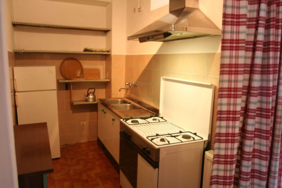 Apartment | Private kitchen | Full-size fridge, oven, cookware/dishes/utensils