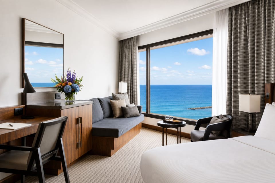 In-room safe, laptop workspace, blackout drapes, soundproofing