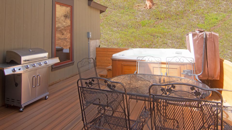 Spa deck at the base of Mt. Dewy