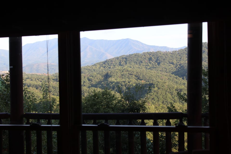 View from inside the cabin