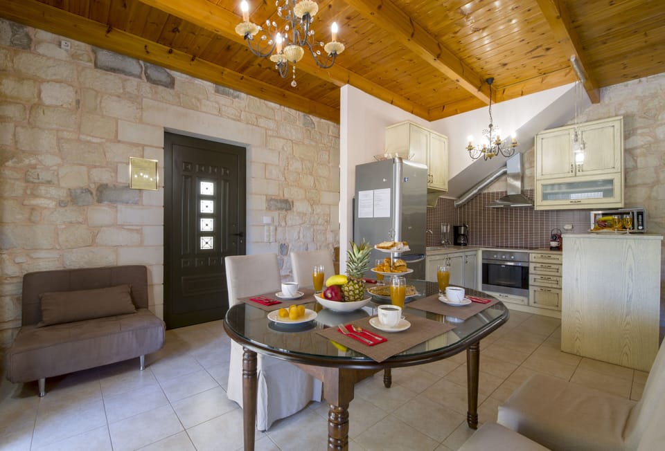 Superior Villa, 2 Bedrooms, Private Pool (Christy) | Private kitchen | Fridge, microwave, oven, stovetop