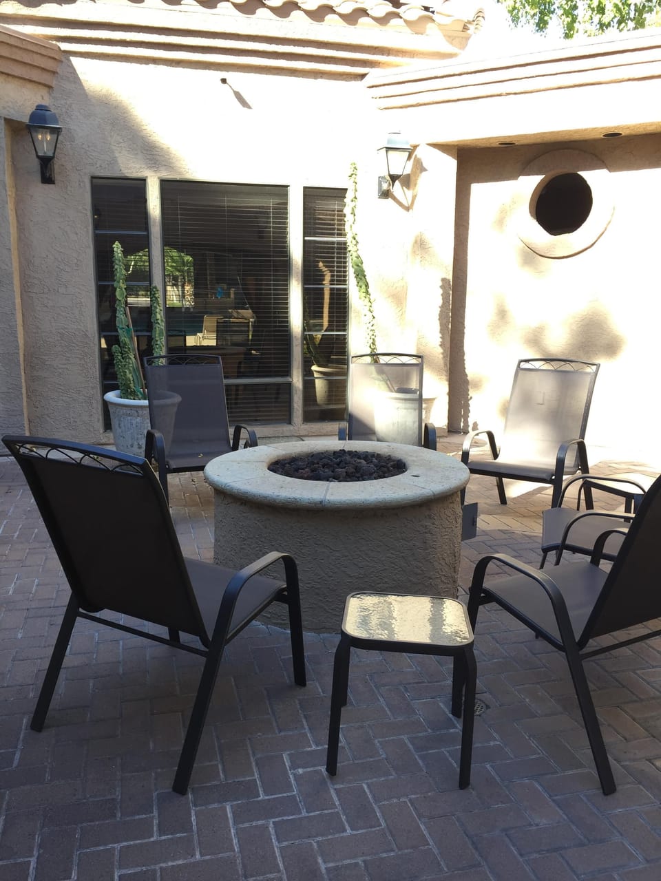 Fire pit at Club House