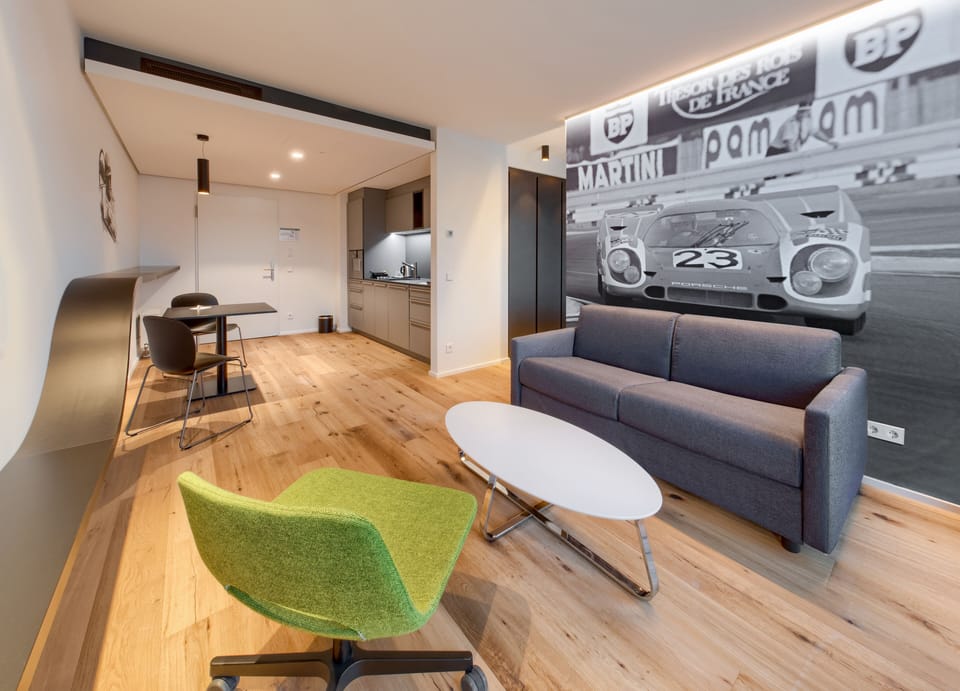 Junior Suite, 1 Double Bed, Kitchenette | In-room safe, desk, blackout drapes, soundproofing