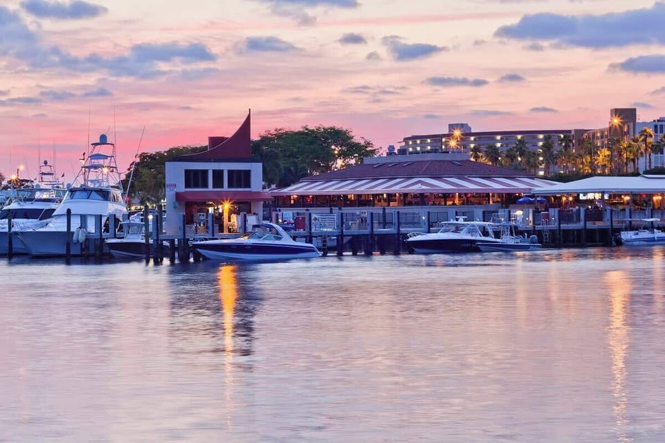 Visit the restaurant called the Cove right across from Hemingway on the Intracoastal waterway