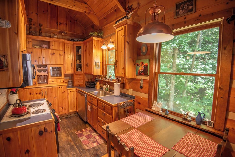 Well-stocked kitchen...