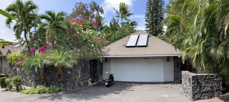 Front of house garage