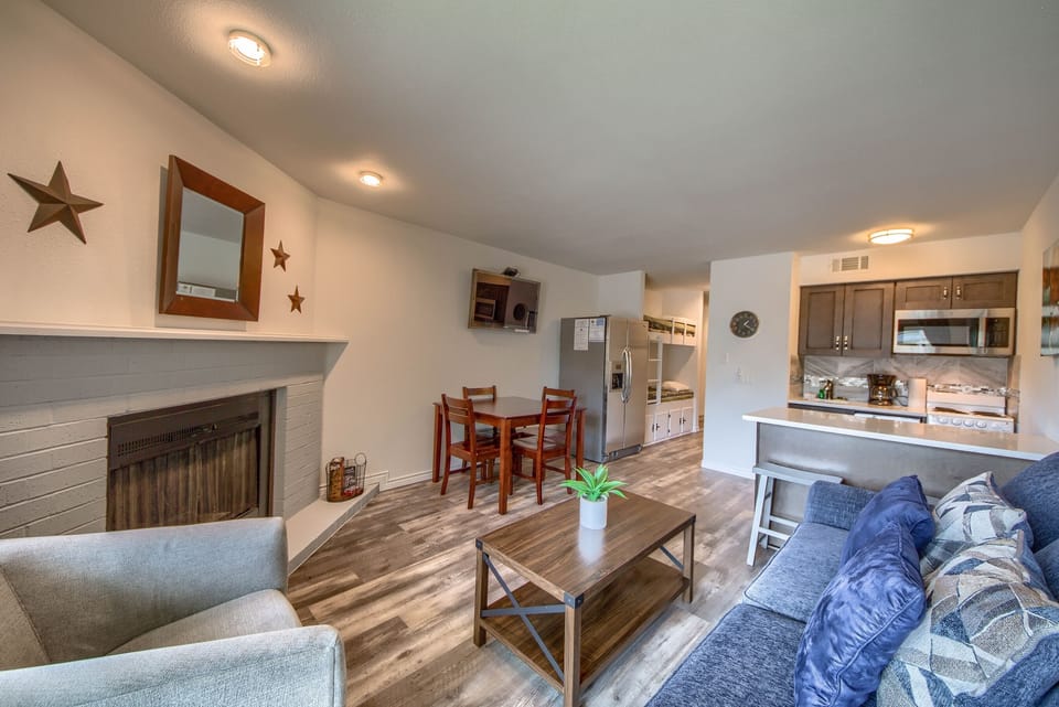 Living room with brand new sofa sleeper (May 22').