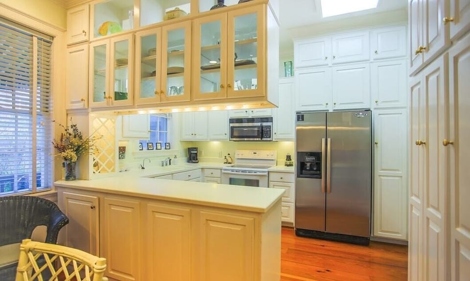 The upgraded kitchen is a great place to prepare a family meal or just microwave some popcorn for a movie night.