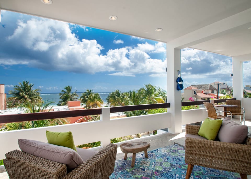 Master suite terrace view - The beach is  your back yard. Just the way you imagined.