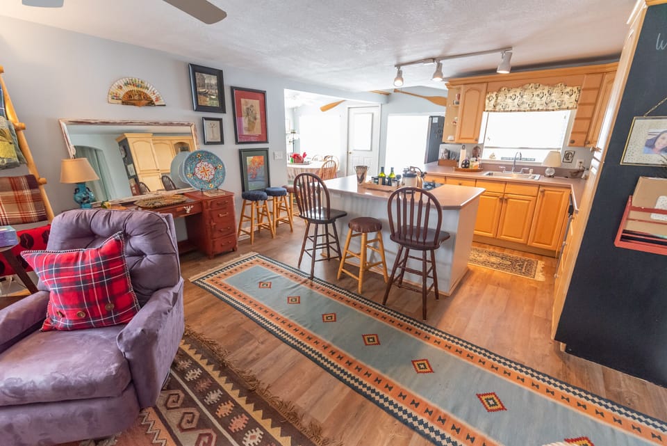 Island in kitchen for congregating and cooking