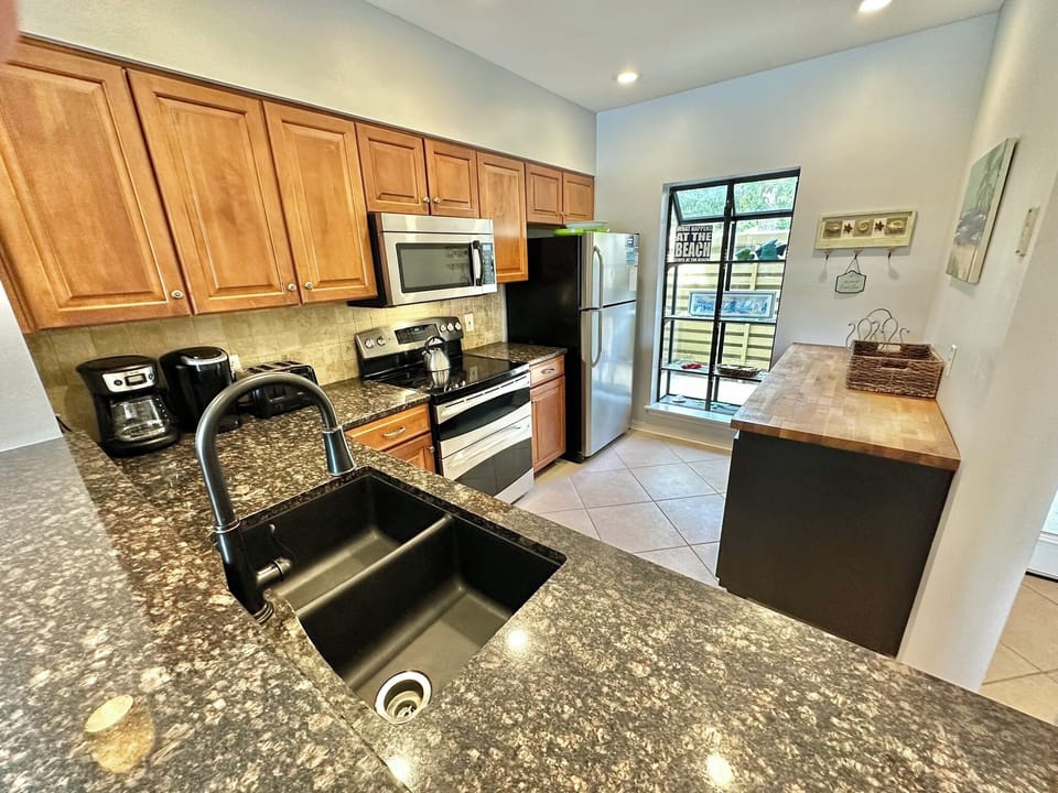 Fully stocked kitchen