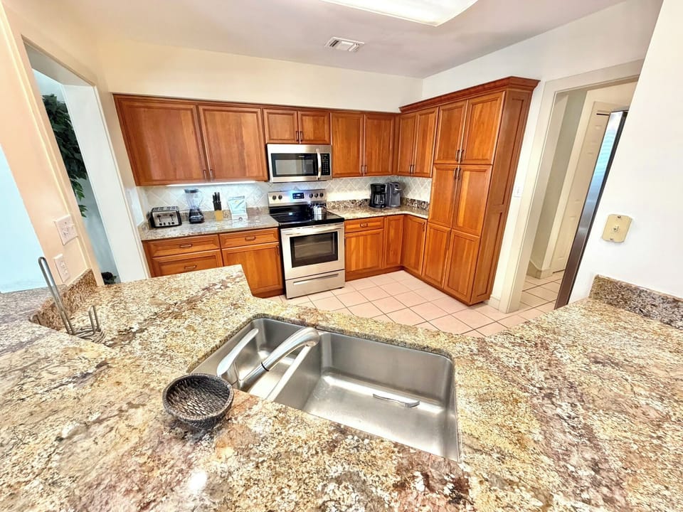 Fully stocked kitchen
