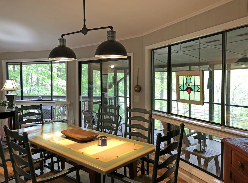 Dining table seats 6 with additional table for 4-5