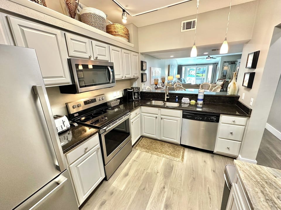 Fully stocked kitchen