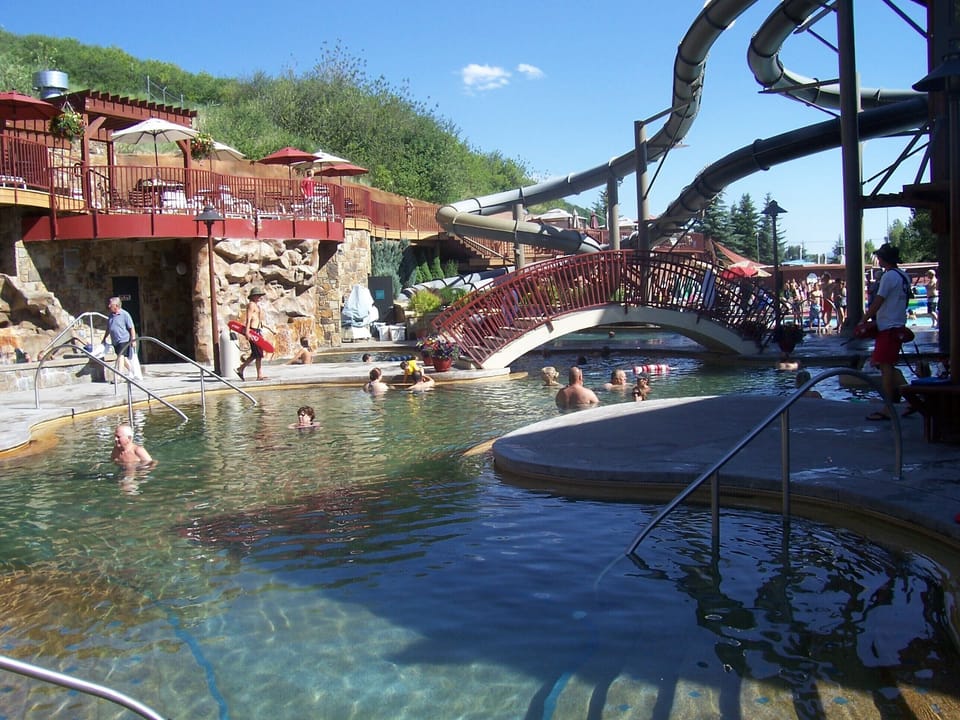 Hot Springs with Fitness center, pools and WATER SLIDES!

