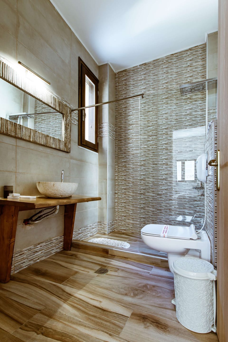 Double Room (Ground Floor) | Bathroom | Shower, hair dryer, bathrobes, slippers