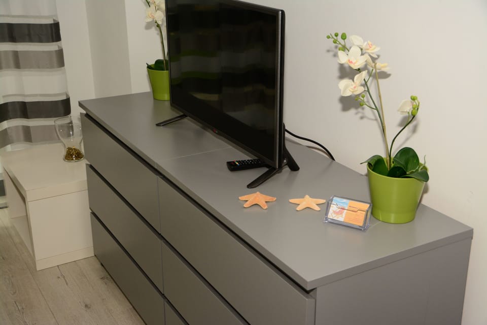 Apartment (Bursztynowy) | Living area | Flat-screen TV