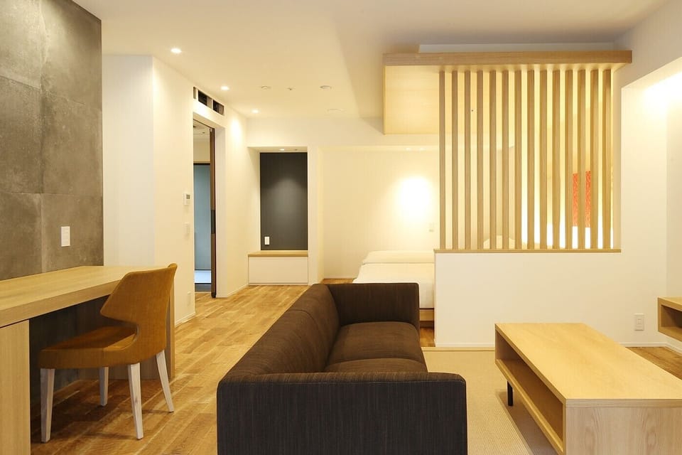 Superior Room with Private Open-air Bath 41sqm - Mountain View | Living area | Flat-screen TV