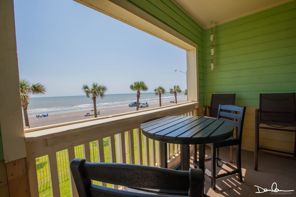 Enjoy drinking your breakfast overlooking the beach
