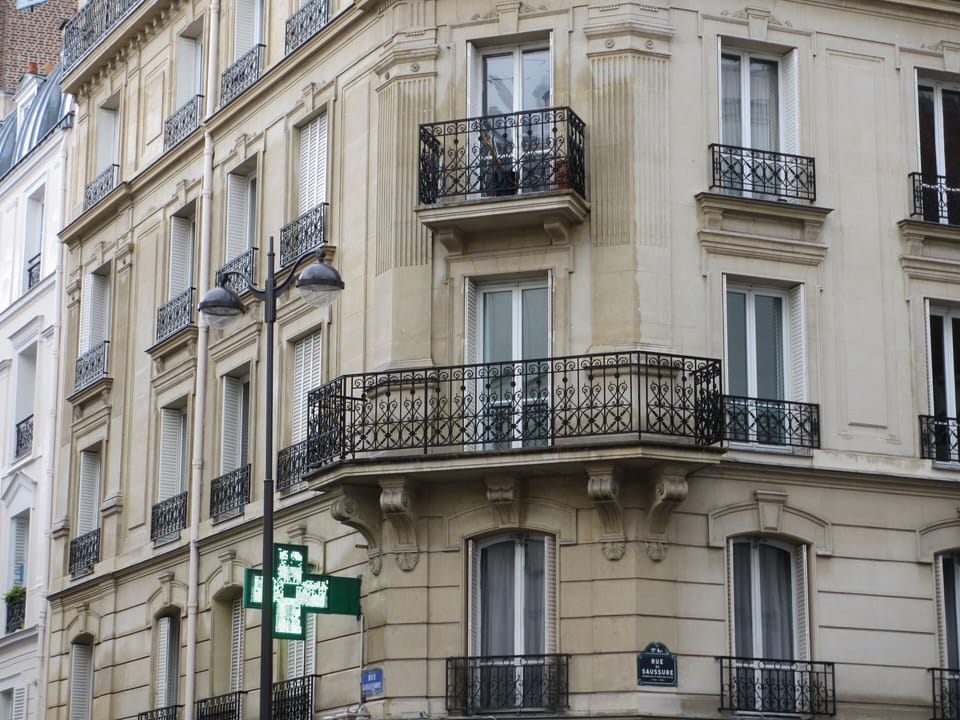 Exterior of the building: flat with a balcony