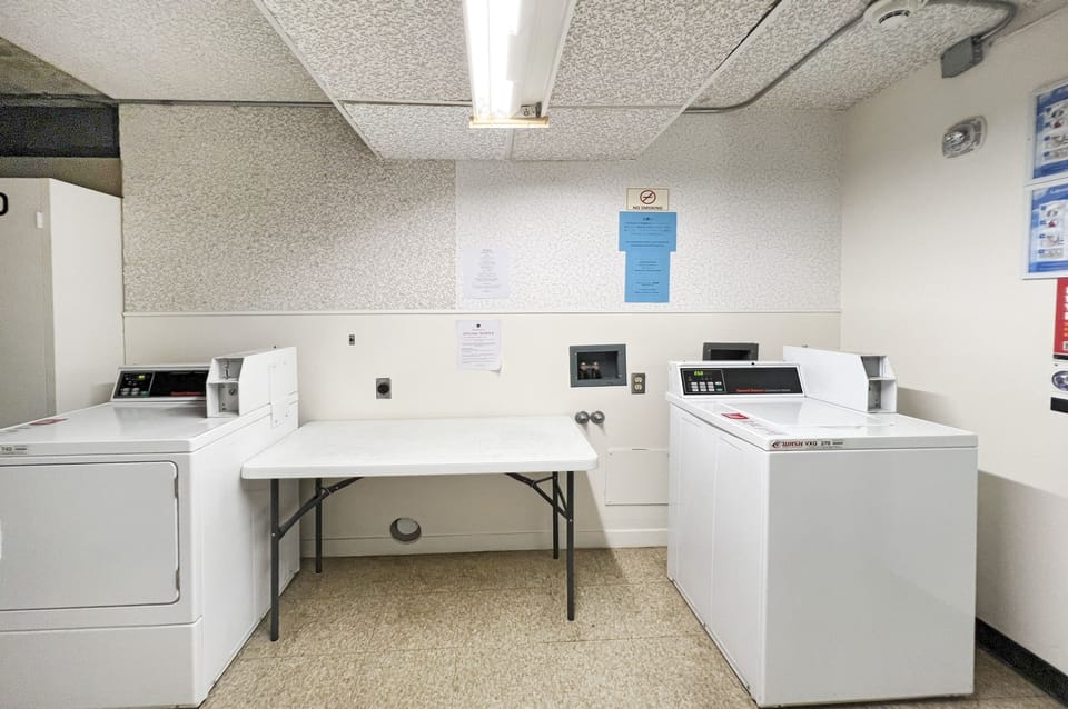 Shared Coin Laundry Facilities on Each Floor