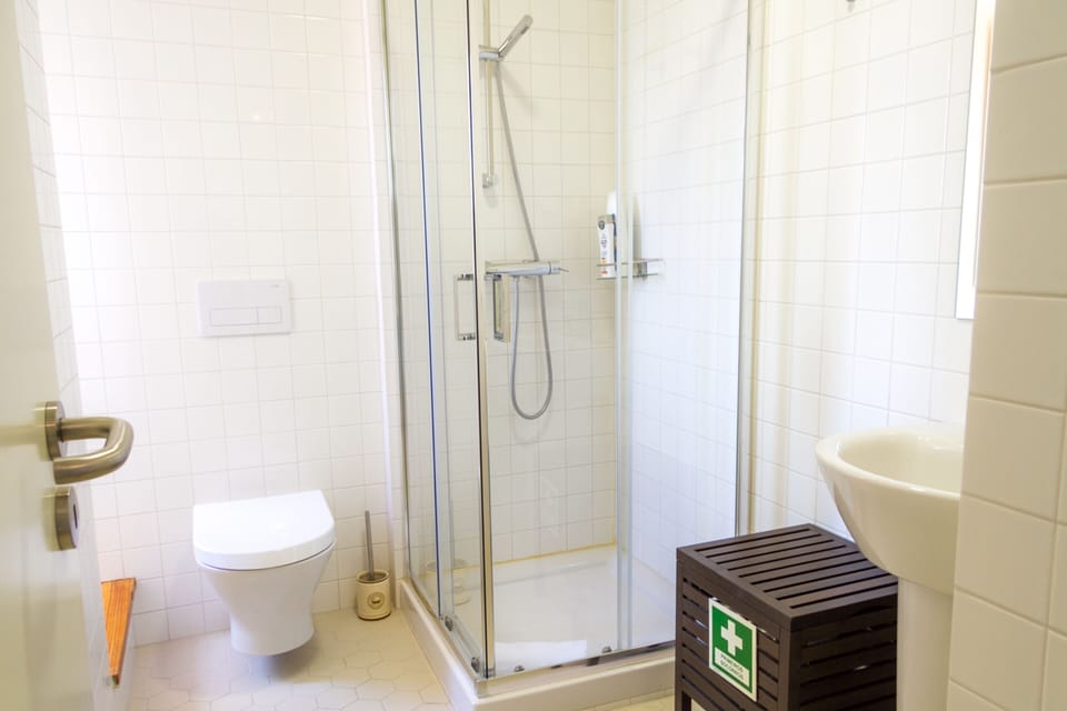 City Apartment (  4F ) | Bathroom | Shower, rainfall showerhead, hair dryer, towels