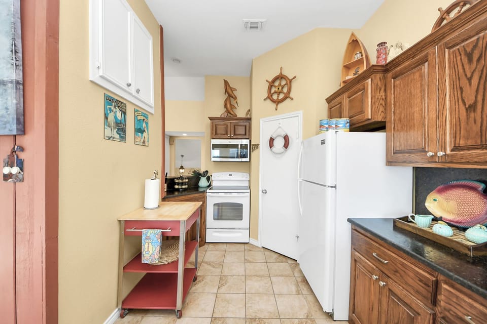 Kitchen with cooking utensils and cutlery
