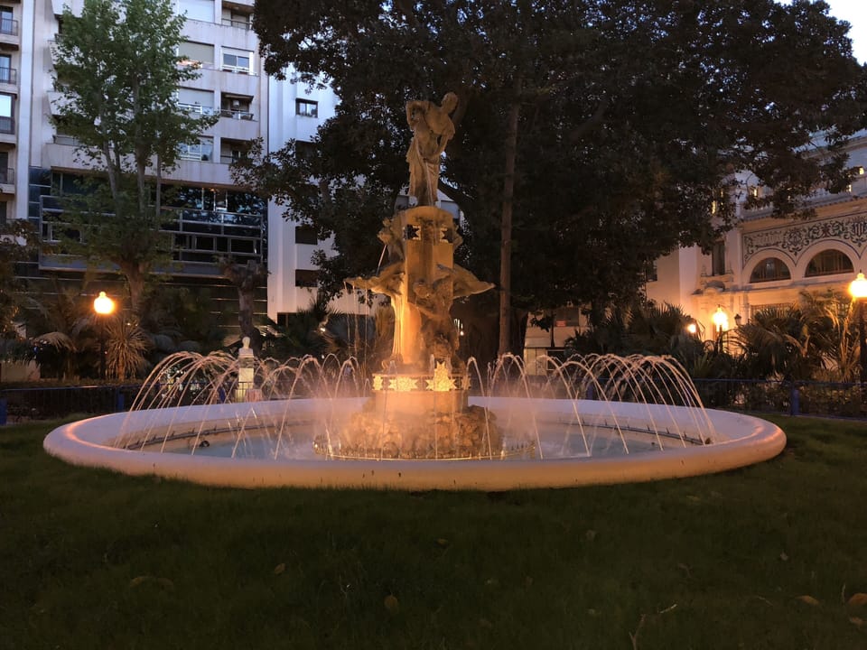 fountain in the square in Alicante