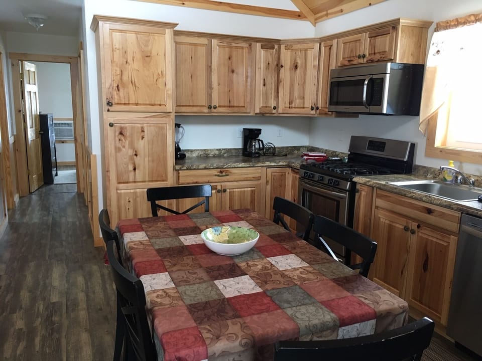 Cabin 1 Kitchen and Dining Area