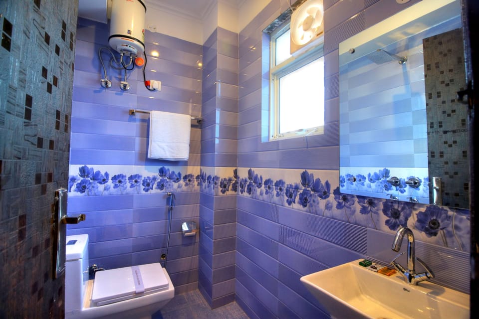 Deluxe Double Room, City View | Bathroom | Shower, free toiletries, slippers, towels