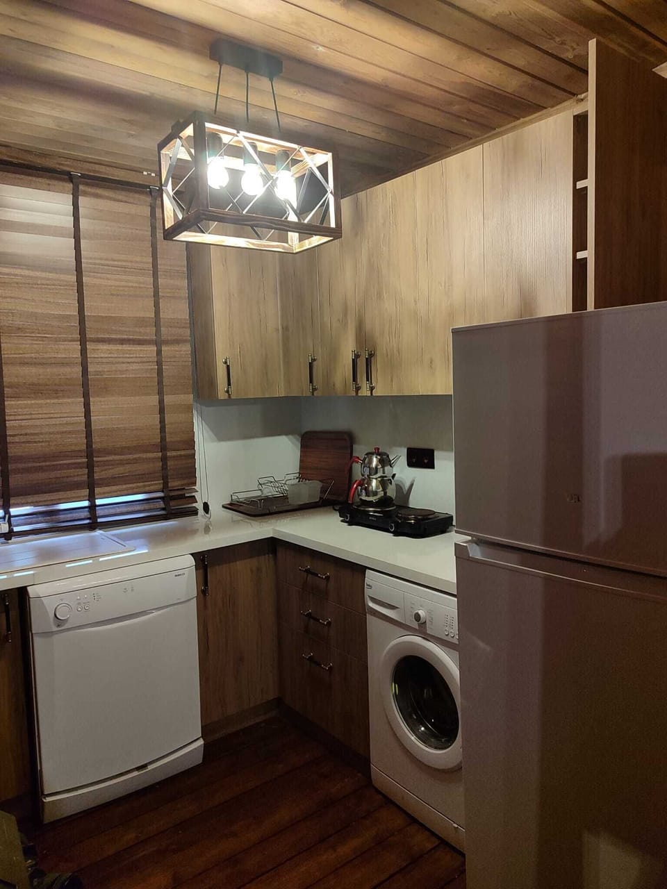 Luxury Chalet, 2 Bedrooms, Garden Area (5 Pax) | Private kitchen | Fridge, electric kettle, cookware/dishes/utensils