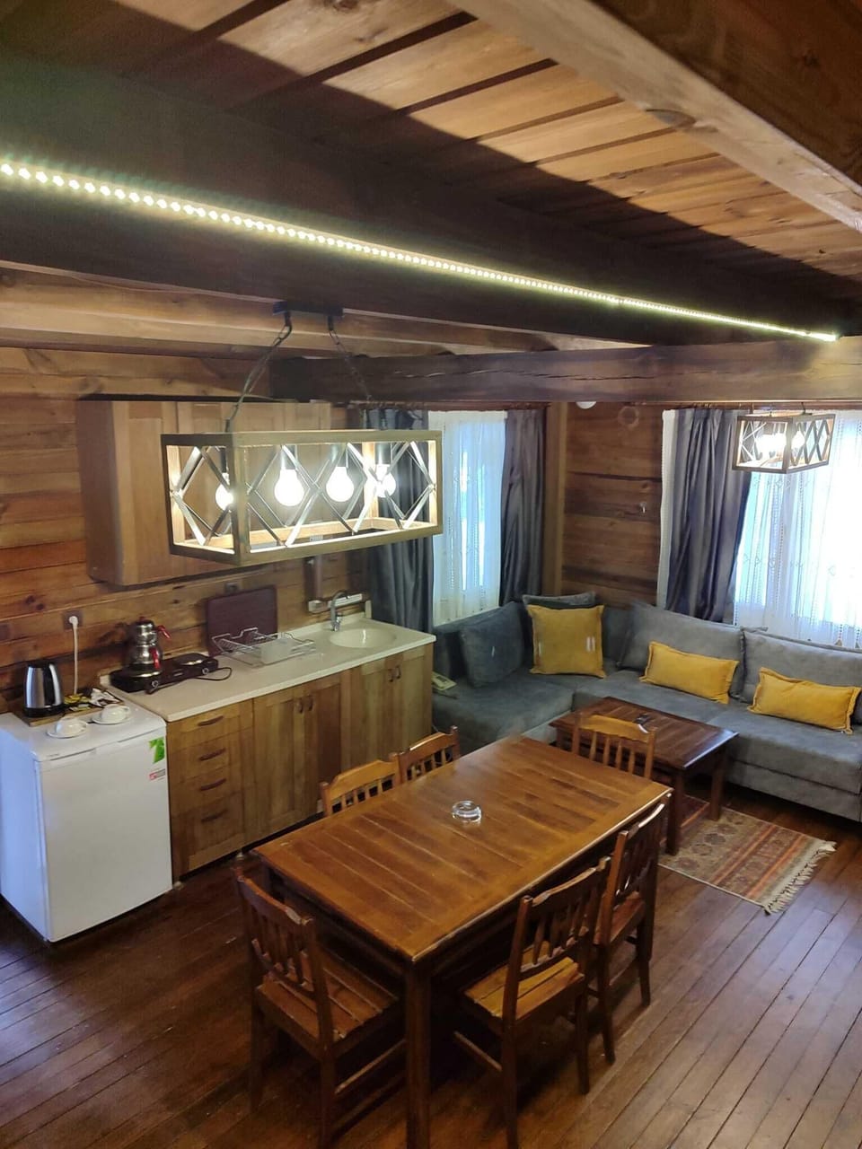 Junior Chalet, 1 Bedroom (4 Pax) | Private kitchenette | Fridge, electric kettle, cookware/dishes/utensils
