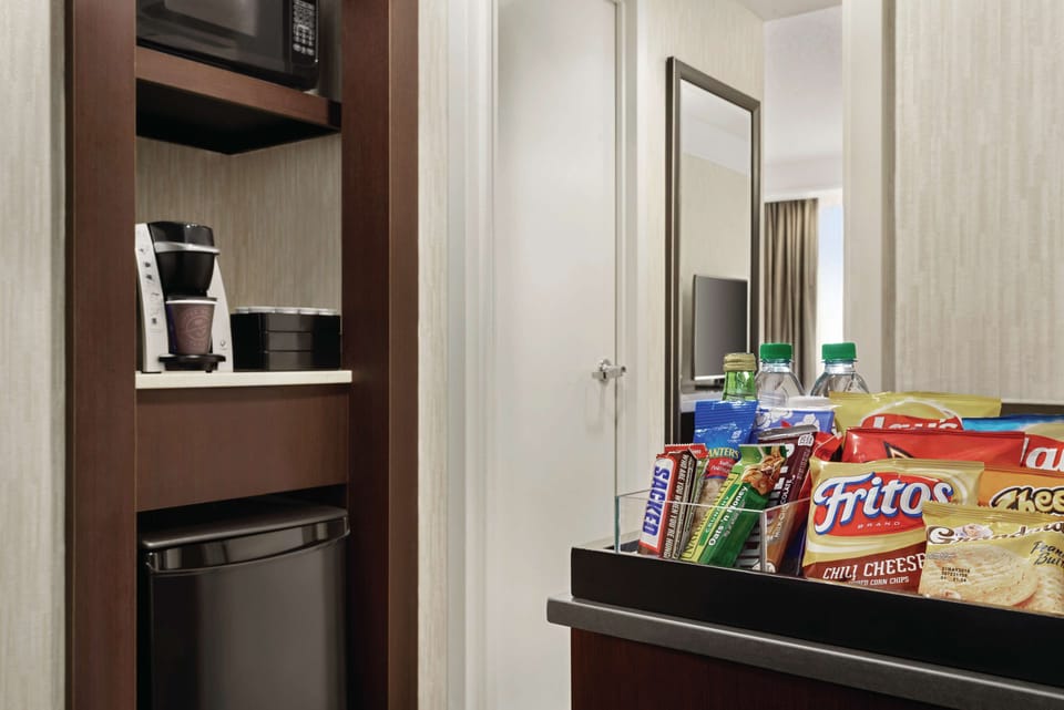 In-room safe, desk, laptop workspace, iron/ironing board