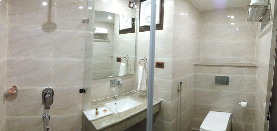 Deluxe Double Room Single Use, 1 Bedroom | Bathroom | Shower, free toiletries, hair dryer, bathrobes