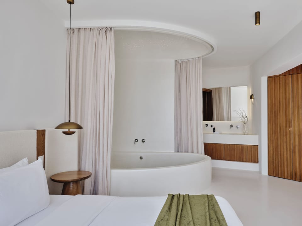Sunset Villa Socrates with Infinity Pool | Bathroom | Designer toiletries, hair dryer, bathrobes, slippers