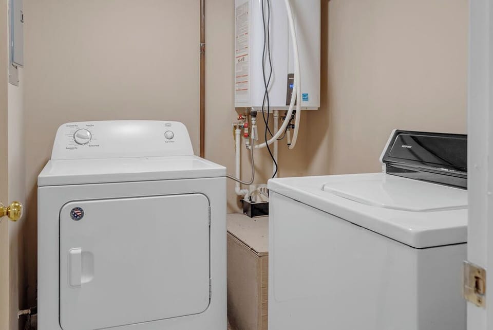 full washer and dryer provided in each individual unit