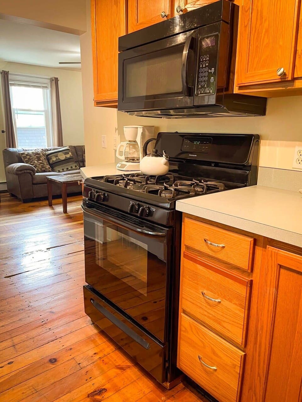 Includes a toaster, drip coffee pot and all cooking utensils and much more!
