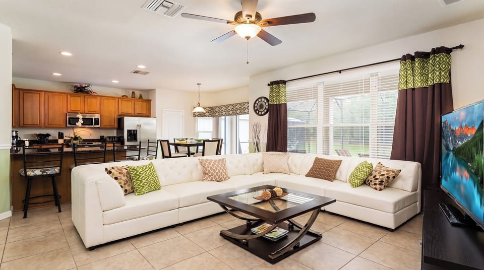Modern living room for entertaining