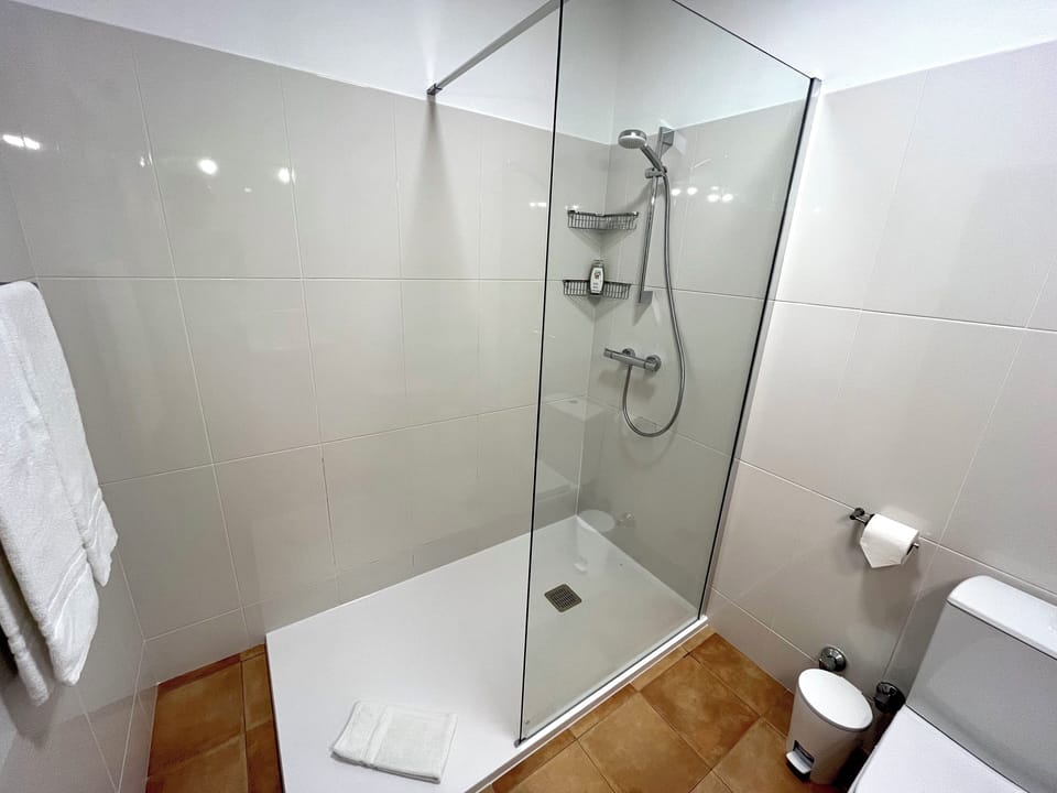 Twin Bedroom bathroom with walk in shower 
