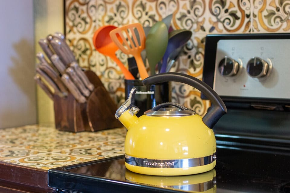 A kitchen with all the appliances you'll need to make you feel right at home