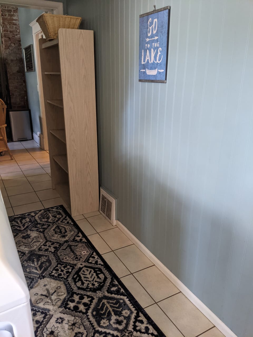 Hallway to kitchen and back yard and deck