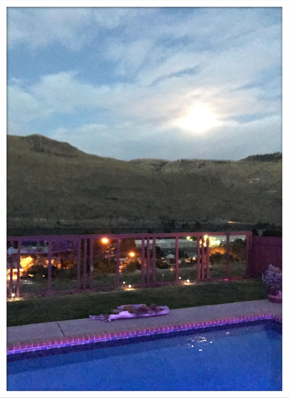 Moon over the mountains