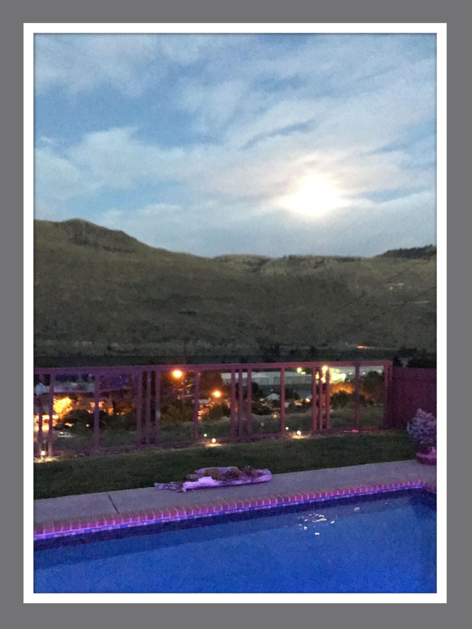 Moon over the mountains