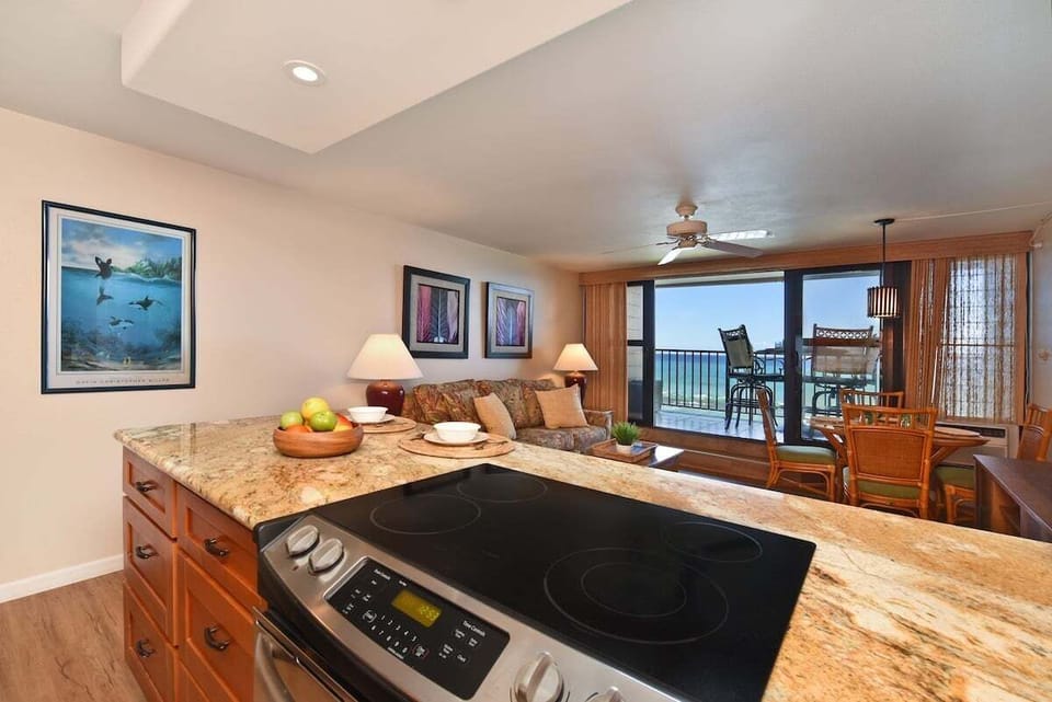 Enjoy cooking your favorite meal while entertaining guests from your kitchen