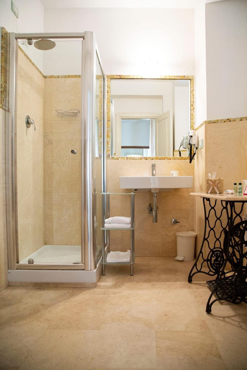 Free toiletries, hair dryer, bathrobes, bidet
